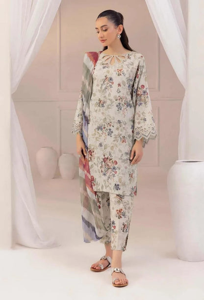 3 Pcs Women's Unstitched Digital Print Suit