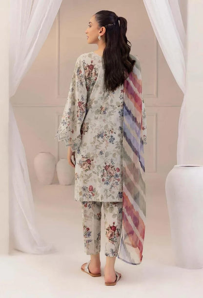 3 Pcs Women's Unstitched Digital Print Suit