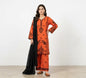 Red Embroidered 3-Piece Cotton Lawn Suit with Chiffon Dupatta