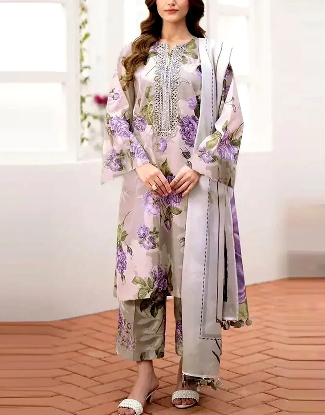 Swiss Lawn 3 Pcs Unstitched Digital Print Suit